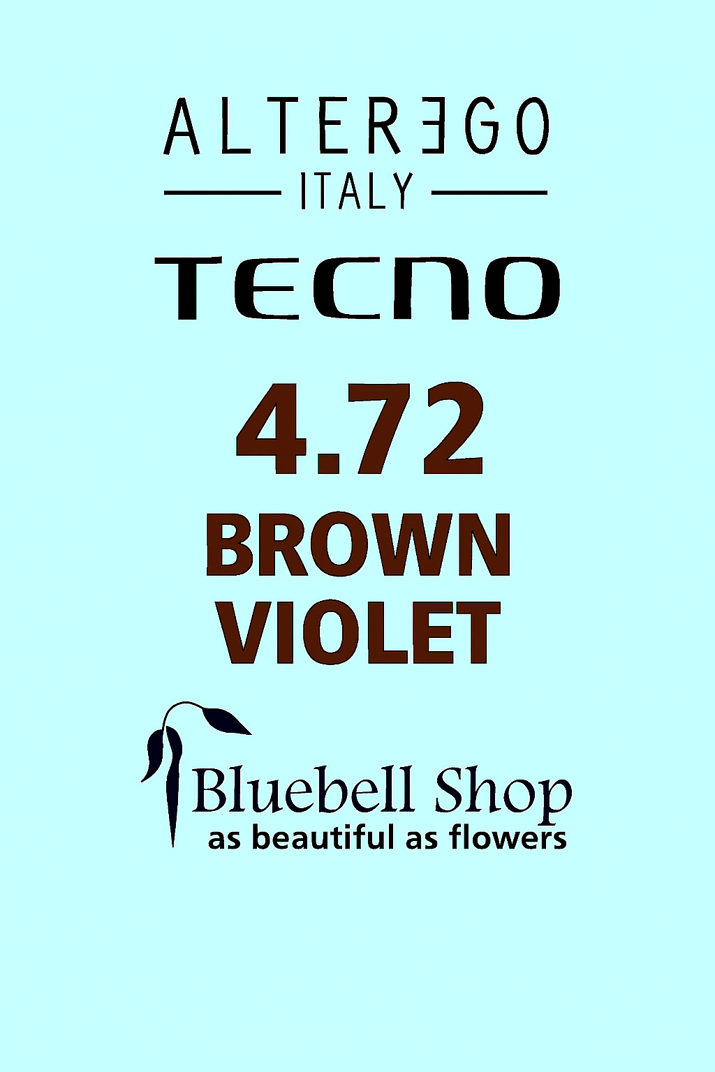  رنگ مو آلترگو تکنو 4.72 قهوه‌ای بنفش Alter Ego Techno Hair Color 4.72 Brown Violet – Made in Italy رنگ قهوه‌ای طبیعی با 