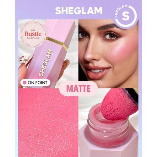 رژگونه مایع شیگلم مدل On Point | رنگ قرمز تند با جلوه مات و غلیظ | SHEGLAM Liquid Blush On Point