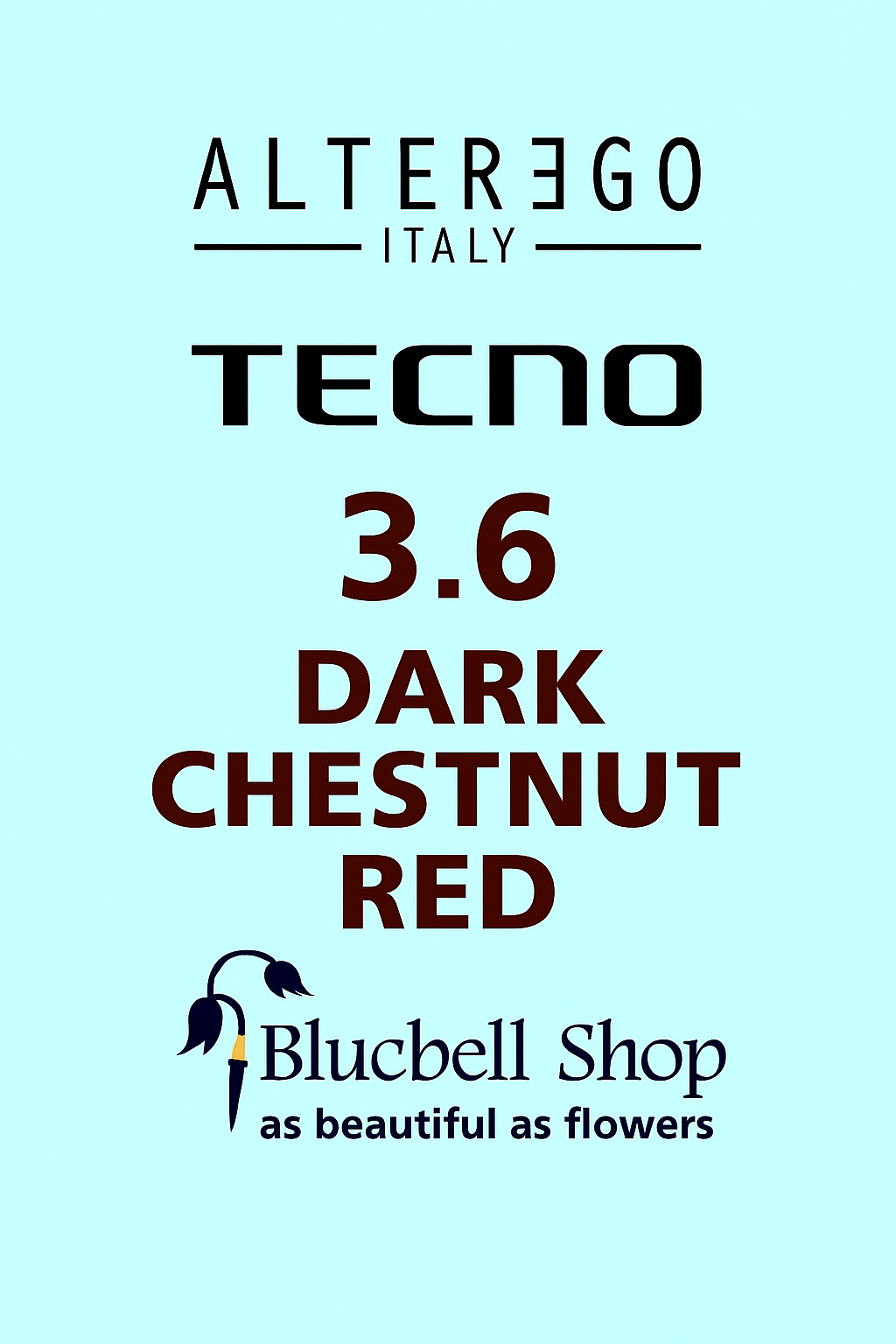رنگ مو آلترگو تکنو 3.6 بلوطی تیره قرمز (Alter Ego Techno Hair Color 3.6 Dark Chestnut Red – Made in Italy) | رنگ گرم و خ