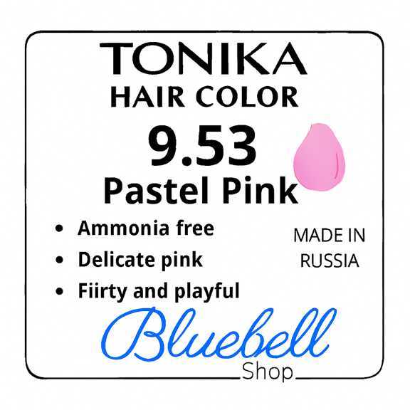 رنگ مو تونیکا شماره 9.53 | صورتی پاستیلی بدون آمونیاک با جلوه لطیف و فانتزی 