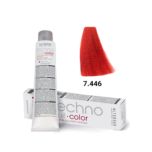 رنگ مو آلترگو تکنو 7.446 بلوند مسی ویولت قوی Alter Ego Techno Hair Color 7.446 Intense Copper Violet Blonde – Made in It