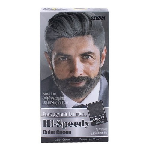  رنگ موی های اسپیدی مدل اش گری (HIGH-SPEEDY Ash Gray) | رنگ خاکستری سرد و مدرن با فرمول سریع 