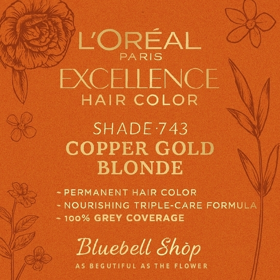 رنگ مو لورآل اکسلانس شماره ۷.۴۳ – بلوند مسی طلایی