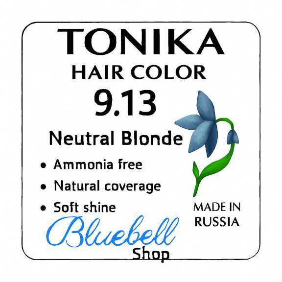  رنگ مو تونیکا شماره 9.13 | بلوند خنثی بدون آمونیاک با جلوه طبیعی و پوشش یکنواخت 