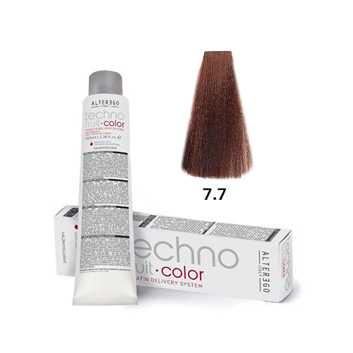 رنگ مو آلترگو تکنو 7.7 بلوند قوی Alter Ego Techno Hair Color 7.7 Intense Blonde – Made in Italy رنگ بلوند متوسط با تناژ 