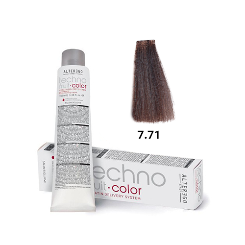رنگ مو آلترگو تکنو 7.71 بلوند دودی Alter Ego Techno Hair Color 7.71 Smoky Blonde – Made in Italy رنگ بلوند متوسط با تناژ