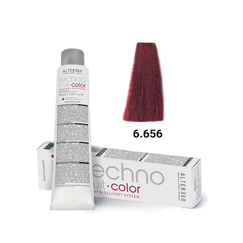  رنگ مو آلترگو تکنو 6.656 بلوند تیره قرمز ویولت Alter Ego Techno Hair Color 6.656 Red Violet Dark Blonde – Made in Italy 