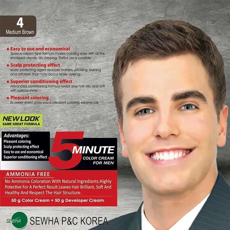 رنگ موی مردانه های اسپیدی شماره ۴ – قهوهای متوسط طبیعی | Bluebell Shop