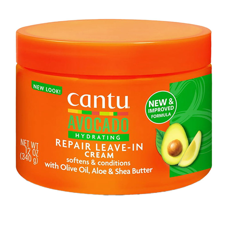 کرم مرطوبکننده و ضد وز موی فر Cantu مدل آووکادو حجم ۳۴۰ گرم | تغذیهکننده و نرمکننده فرهای طبیعی | Cantu Avocado Hydra