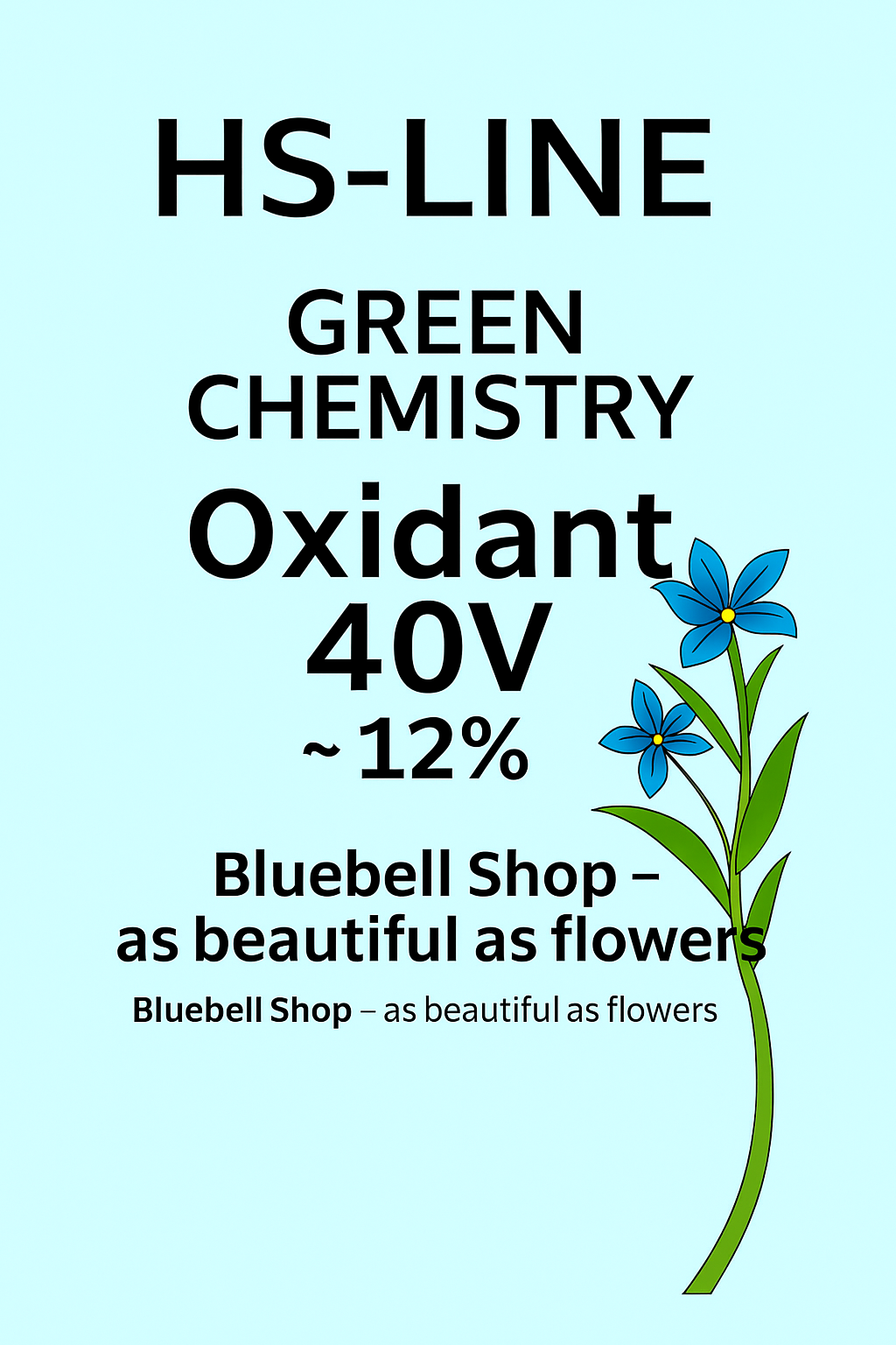  اکسیدان گیاهی اچ‌اس‌لاین ۴۰ ولوم (۱۲٪) | مناسب برای دکلره قوی و روشن‌کنندگی بسیار بالا | HS-LINE Oxidant 40V – 12% Green 