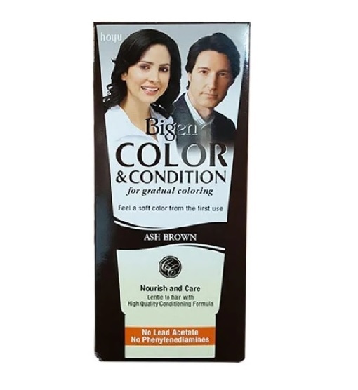 رنگ موی بیگن مردانه اش براون (Bigen Men's Hair Colour – Ash Brown) | رنگ دائمی بدون آمونیاک با تناژ قهوهای خاکستری طبیع