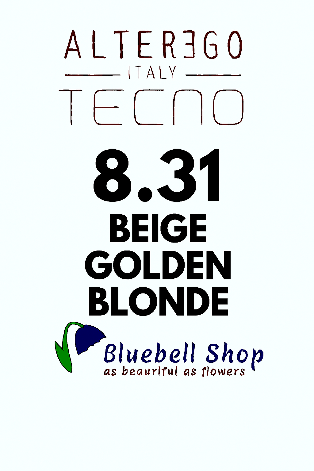 رنگ مو آلترگو تکنو 8.31 بلوند طلایی دودی Alter Ego Techno Hair Color 8.31 Golden Ash Blonde – Made in Italy رنگ بلوند رو