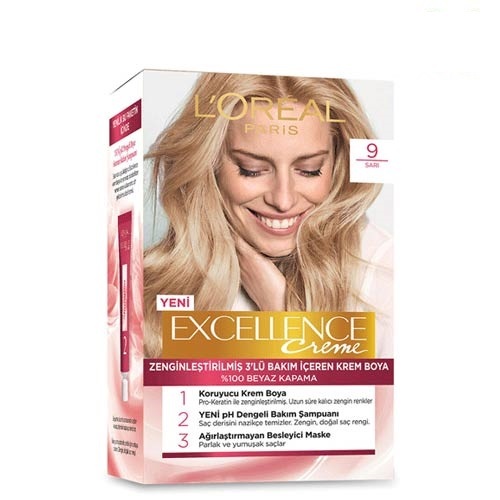 رنگ مو لورآل اکسلانس شماره ۹ – بلوند روشن