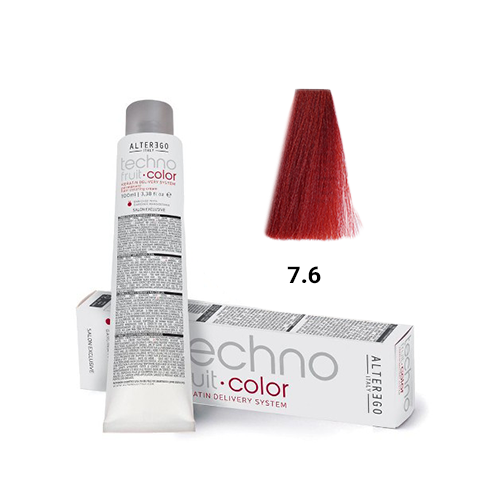 رنگ مو آلترگو تکنو 7.6 بلوند تیره Alter Ego Techno Hair Color 7.6 Dark Blonde – Made in Italy رنگ بلوند متوسط با تناژ طب
