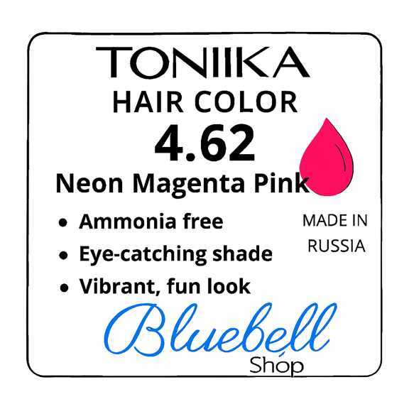  رنگ مو تونیکا شماره 4.62 | صورتی نئونی سرخابی بدون آمونیاک با جلوه پرانرژی و فانتزی 