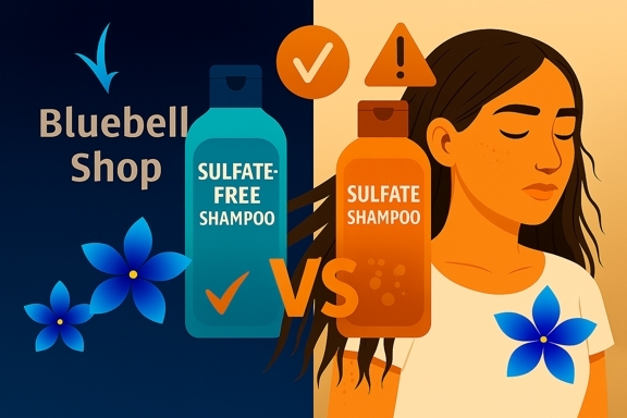 شامپو سولفات‌دار یا بدون سولفات؟ کدام برای سلامت مو بهتر است؟ | Bluebell Shop