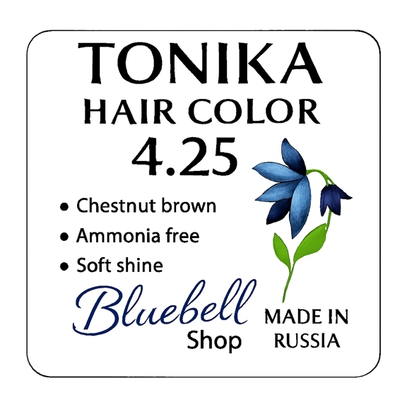  رنگ مو تونیکا شماره 4.25 | قهوه‌ای یخی بدون آمونیاک با پوشش طبیعی و جلوه سرد 