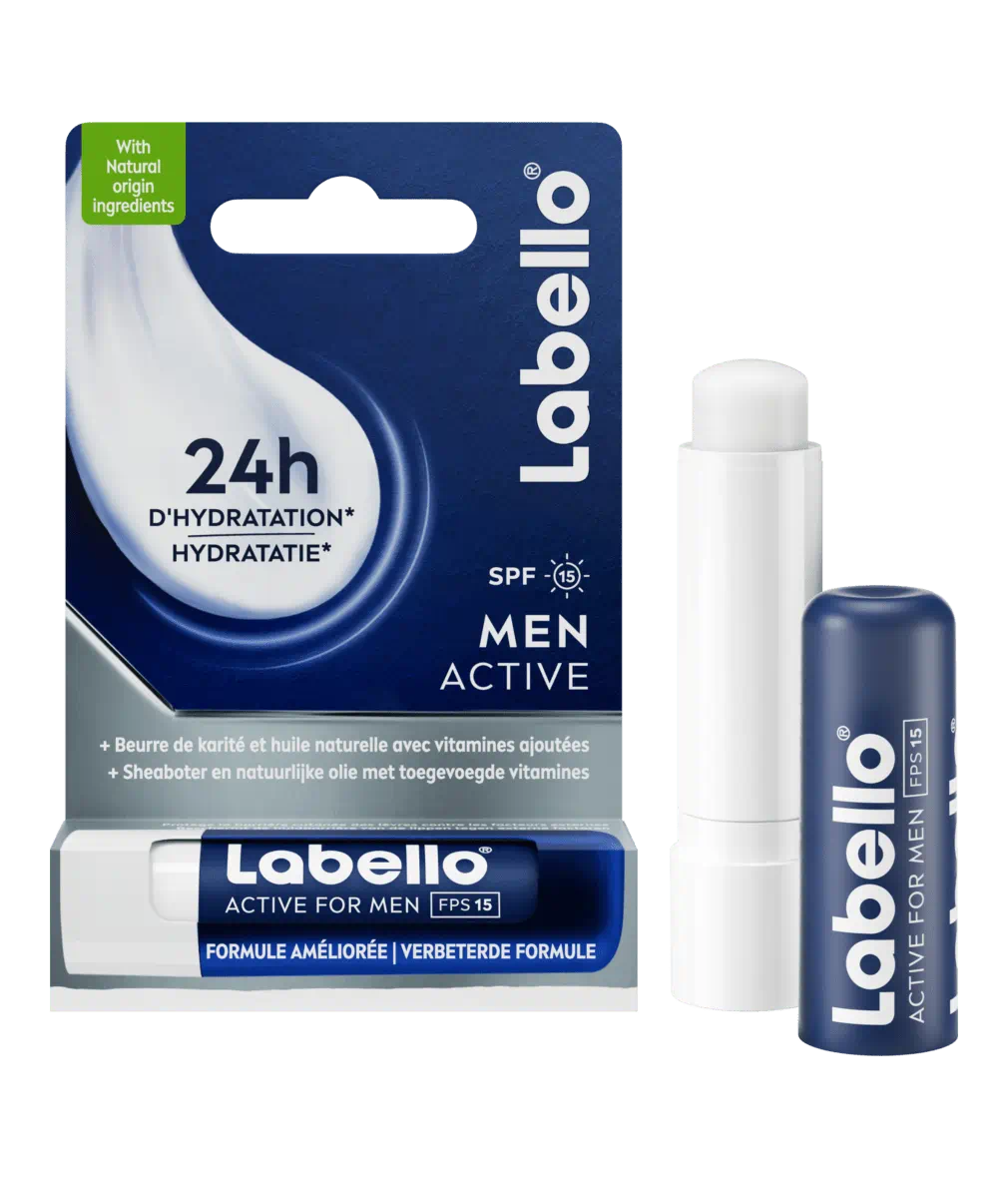  نرم‌کننده لب لابلو مدل MEN ACTIVE | محافظت و آبرسانی لب آقایان | Labello Men Active Lip Balm 