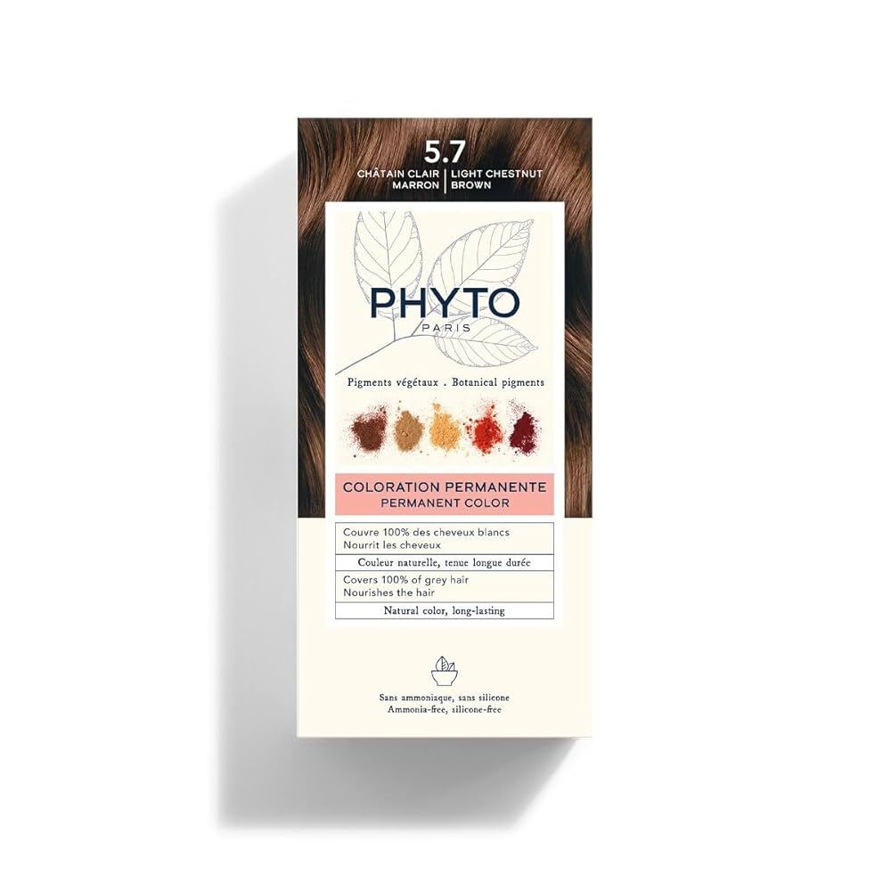 رنگ موی فیتو بدون آمونیاک گیاهی شماره ۵.۷ قهوهای روشن بلوطی (PHYTO Phytocolor 5.7 Light Chestnut Brown) | رنگ دائمی گیا