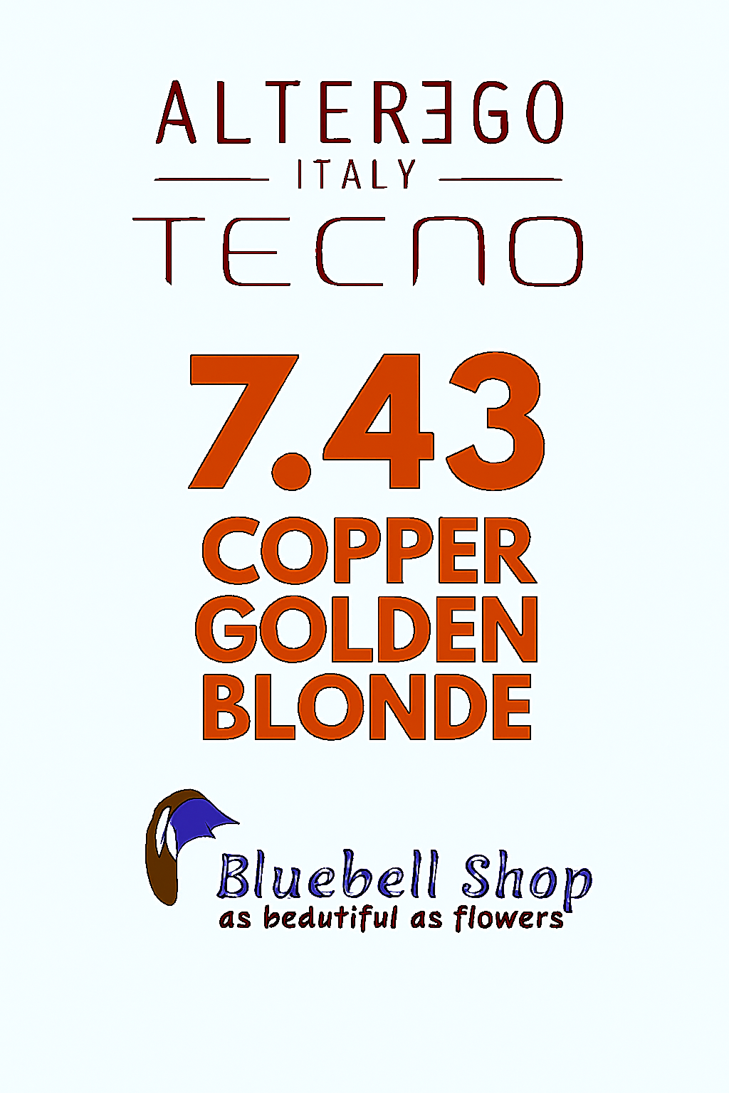 رنگ مو آلترگو تکنو 7.43 بلوند مسی طلایی Alter Ego Techno Hair Color 7.43 Copper Golden Blonde – Made in Italy رنگ بلوند