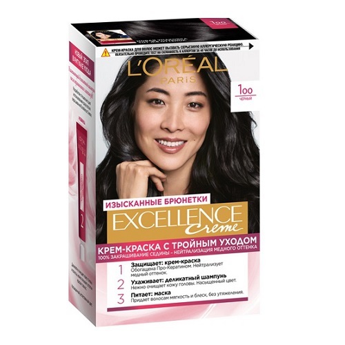  رنگ مو لورآل اکسلانس شماره ۱.۰۰ – مشکی طبیعی 