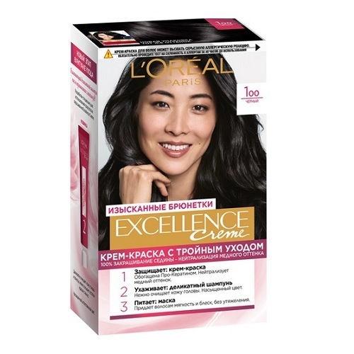 رنگ مو لورآل اکسلانس شماره ۱.۰۰ – مشکی طبیعی