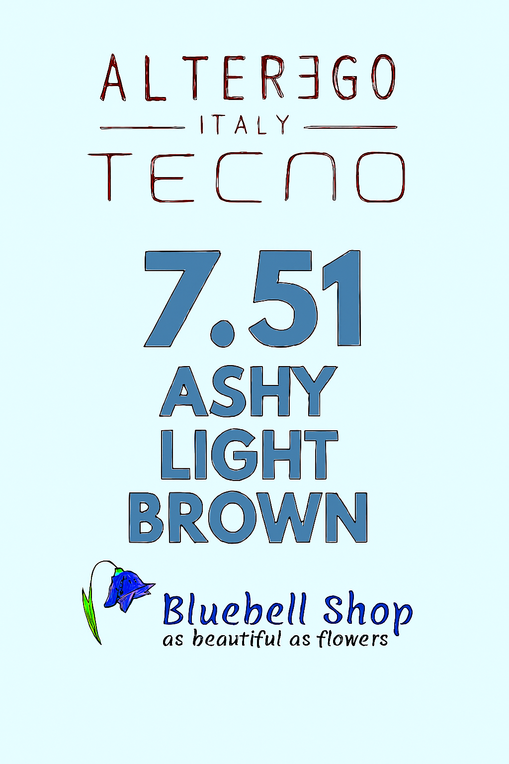  رنگ مو آلترگو تکنو 7.51 بلوند دودی براق Alter Ego Techno Hair Color 7.51 Ash Iridescent Blonde – Made in Italy رنگ بلوند 