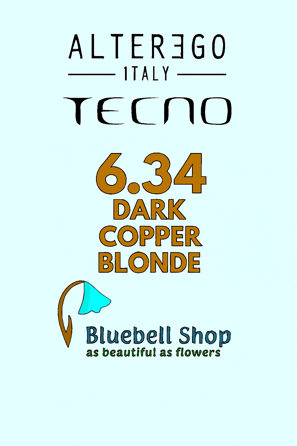 رنگ مو آلترگو تکنو 6.34 بلوند تیره طلایی مسی Alter Ego Techno Hair Color 6.34 Golden Copper Dark Blonde – Made in Italy