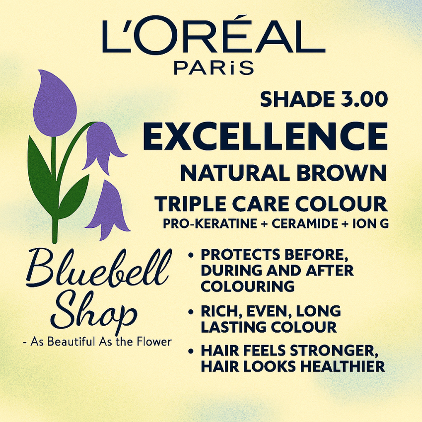  رنگ مو لورآل اکسلانس شماره ۳.۰۰ – قهوه‌ای طبیعی 