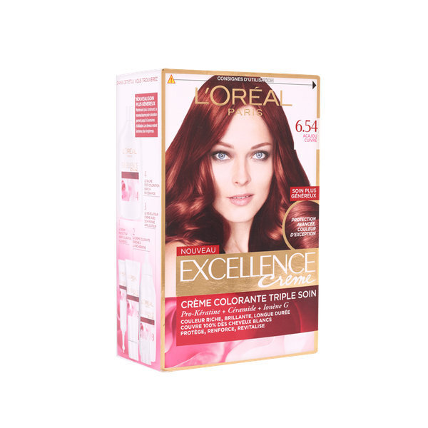 رنگ مو لورآل اکسلانس شماره ۶.۵۴ – مسی درخشان