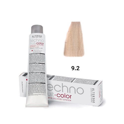  رنگ مو آلترگو تکنو 9.2 بلوند خیلی روشن براق Alter Ego Techno Hair Color 9.2 Iridescent Very Light Blonde – Made in Italy 