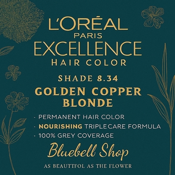 رنگ مو لورآل اکسلانس شماره ۸.۳۴ – بلوند طلایی مسی