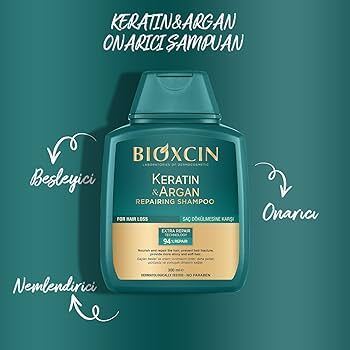 بیوکسین شامپو ترمیمکننده کراتین و آرگان – ضد ریزش و احیاکننده مو | حجم 300 میل | BIOXSINE Keratin & Argan Repair Shampo