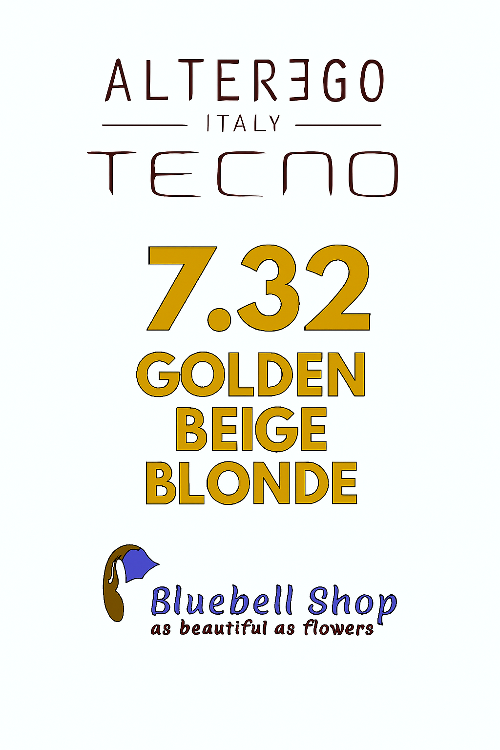  رنگ مو آلترگو تکنو 7.32 بلوند طلایی براق Alter Ego Techno Hair Color 7.32 Golden Iridescent Blonde – Made in Italy رنگ ب 