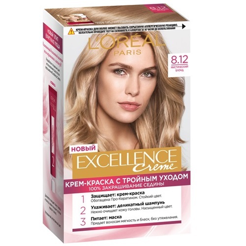 رنگ مو لورآل اکسلانس شماره ۸.۱۲ – بلوند خاکستری مرواریدی