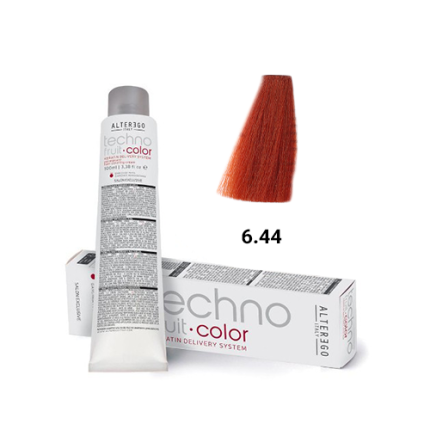 رنگ مو آلترگو تکنو 6.44 بلوند تیره مسی قوی Alter Ego Techno Hair Color 6.44 Intense Copper Dark Blonde – Made in Italy ر