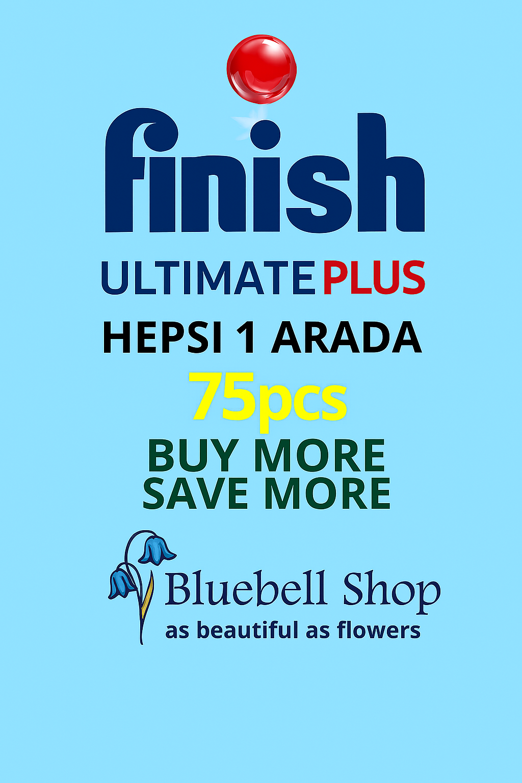  قرص ماشین ظرفشویی فینیش مدل Ultimate Plus Hepsi 1 Arada بسته ۷۵ عددی | پاک‌کنندگی حرفه‌ای، چربی‌زدایی چند‌مرحله‌ای، محاف 