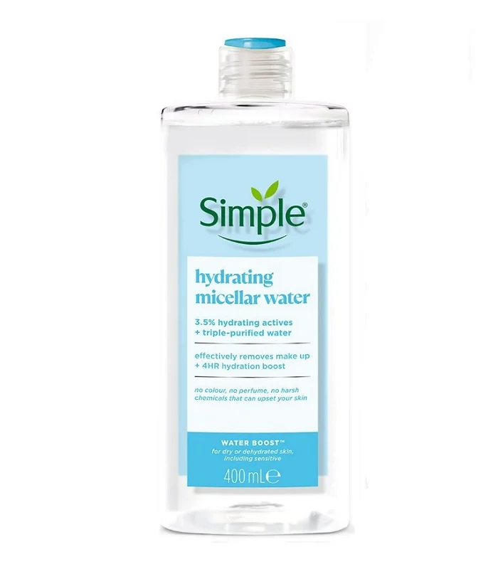  میسلار واتر سیمپل ۴۰۰ میل | مناسب پوست خشک و حساس | Simple Micellar Cleansing Water Sensitive Skin 