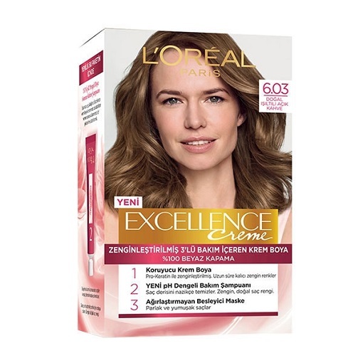  رنگ مو لورآل اکسلانس شماره ۶.۰۳ – فندقی طبیعی 