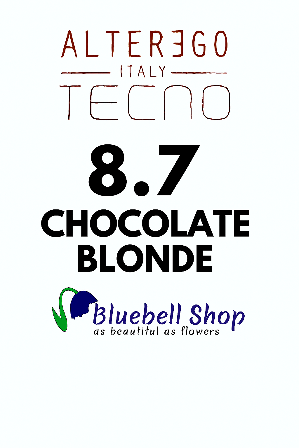  رنگ مو آلترگو تکنو 8.7 بلوند شکلاتی Alter Ego Techno Hair Color 8.7 Chocolate Blonde – Made in Italy رنگ بلوند متوسط با 
