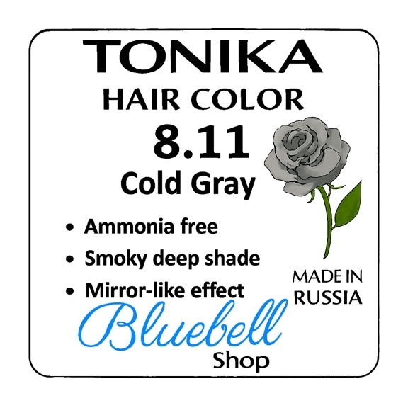  رنگ مو تونیکا شماره 8.11 | خاکستری سرد بدون آمونیاک با جلوه گرافیتی و درخشندگی متالیک 