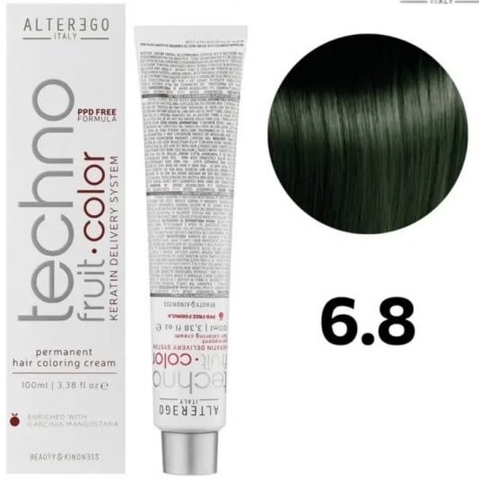 رنگ مو آلترگو تکنو 6.8 بلوند تیره شکلاتی Alter Ego Techno Hair Color 6.8 Mocha Dark Blonde – Made in Italy رنگ بلوند تیر