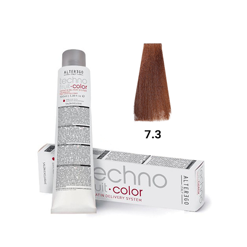  رنگ مو آلترگو تکنو 7.3 بلوند طلایی Alter Ego Techno Hair Color 7.3 Golden Blonde – Made in Italy رنگ بلوند متوسط با تناژ 