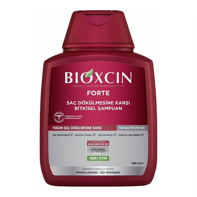 بیوکسین شامپو ضد ریزش قوی FORTE حجم 300 میل | تقویت فولیکول و افزایش رشد مو | Bluebell Shop