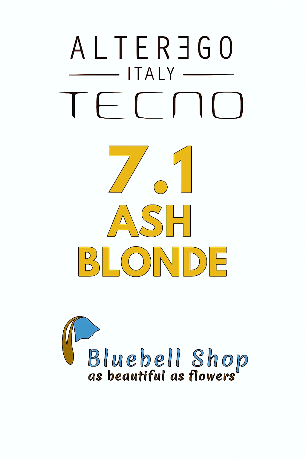  رنگ مو آلترگو تکنو 7.1 بلوند دودی Alter Ego Techno Hair Color 7.1 Ash Blonde – Made in Italy رنگ بلوند متوسط با تناژ دود 