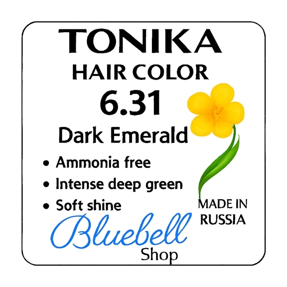  رنگ مو تونیکا شماره 6.31 | سبز تیره بدون آمونیاک با جلوه خاص و پوشش یکنواخت 