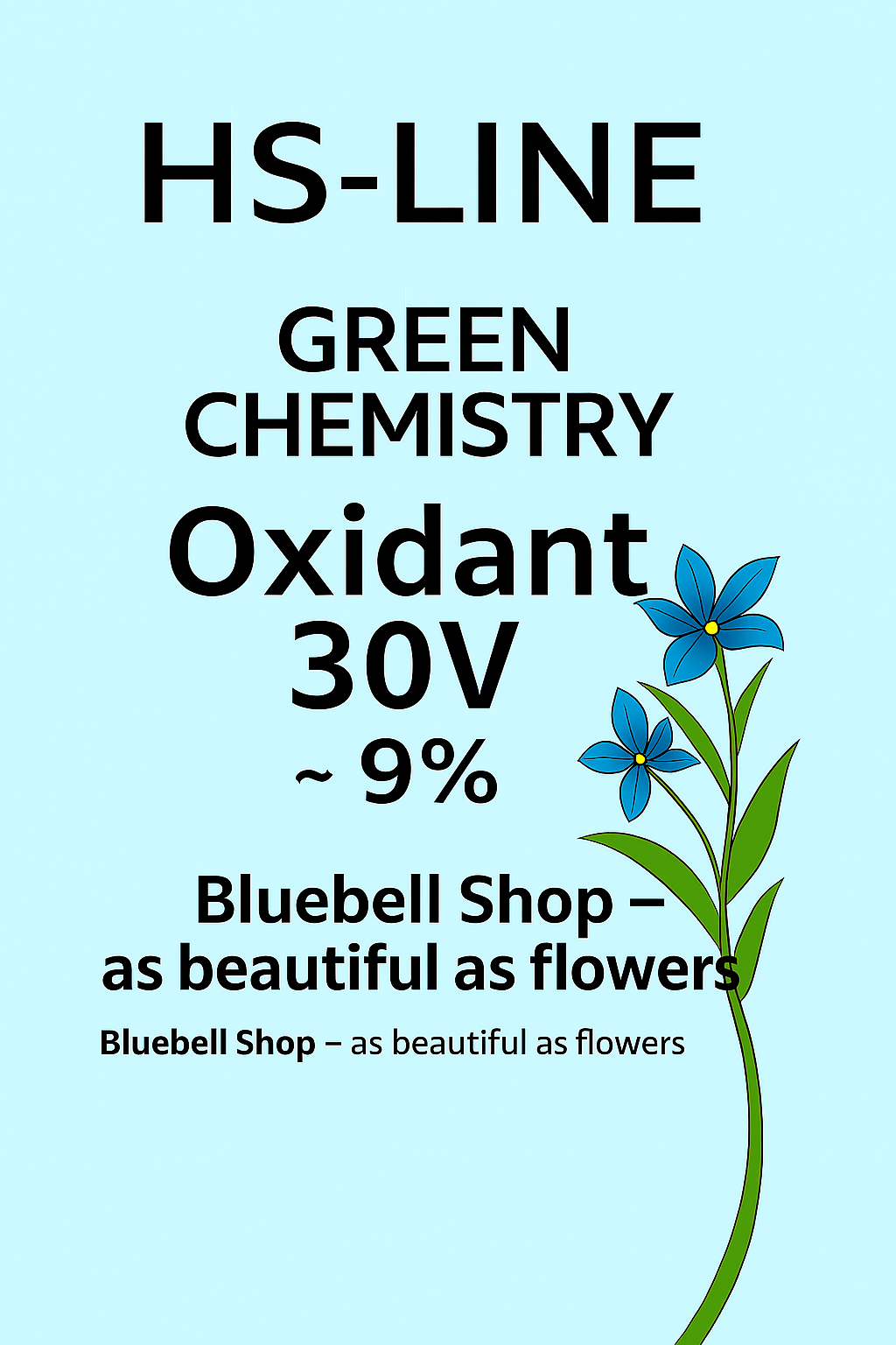  اکسیدان گیاهی اچ‌اس‌لاین ۳۰ ولوم (۹٪) | مناسب برای رنگ موی بلوند و روشن‌کننده قوی | HS-LINE Oxidant 30V – 9% Green Chemi 
