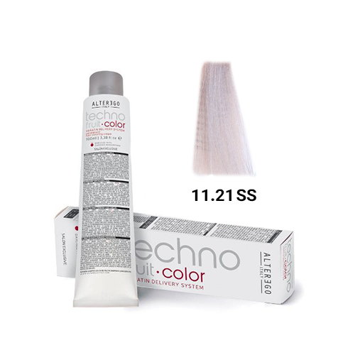  رنگ مو آلترگو تکنو 11.21 پلاتینه ویولت خاکستری – ساخت ایتالیا Alter Ego Techno Hair Color 11.21 Iridescent Violet Ash Pl 