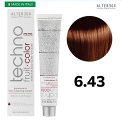 رنگ مو آلترگو تکنو 6.34 بلوند تیره طلایی مسی Alter Ego Techno Hair Color 6.34 Golden Copper Dark Blonde – Made in Italy 