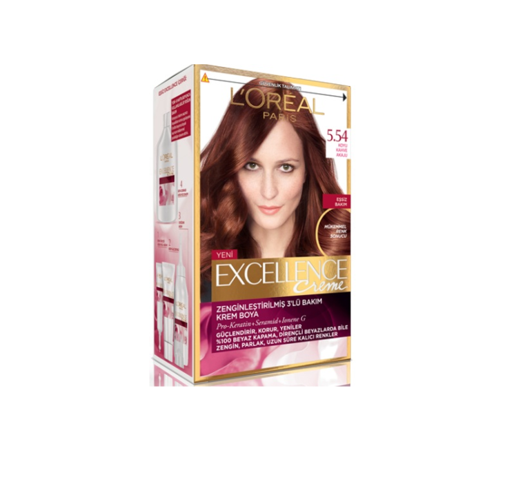 رنگ مو لورآل اکسلانس شماره ۵.۵۴ – ماهگونی قرمز طبیعی